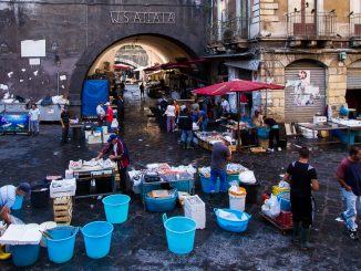 Sizilien - Fischmarkt in Catania